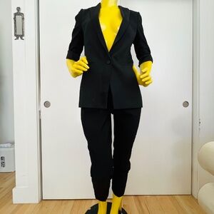 All Saints Women's Tailored Cropped Single-Button Tuxedo Suit XS